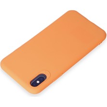 HappyCase  iPhone x Kılıf Yumuşak Silikon Kılıf - Turuncu