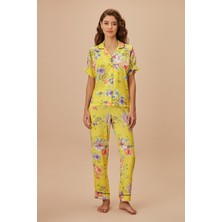 Suwen Yellow Maskülen Pijama Takımı