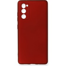 HappyCase  Samsung Galaxy S20 Fe Kılıf Yumuşak Silikon Kılıf - Bordo