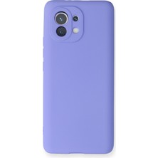 HappyCase  Xiaomi Mi 11 Kılıf Yumuşak Silikon Kılıf - Lila