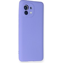 HappyCase  Xiaomi Mi 11 Kılıf Yumuşak Silikon Kılıf - Lila