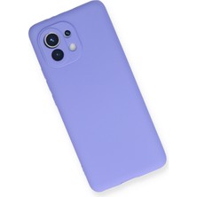 HappyCase  Xiaomi Mi 11 Kılıf Yumuşak Silikon Kılıf - Lila