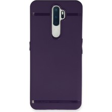 HappyCase  Oppo A9 2020 Kılıf Yumuşak Silikon Kılıf - Mürdüm