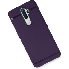 HappyCase  Oppo A9 2020 Kılıf Yumuşak Silikon Kılıf - Mürdüm