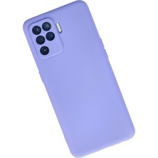 HappyCase  Oppo Reno 5 Lite Kılıf Yumuşak Silikon Kılıf - Lila