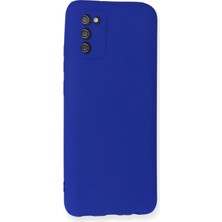 HappyCase  Samsung Galaxy A02S Kılıf Yumuşak Silikon Kılıf - Lacivert