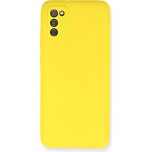 HappyCase  Samsung Galaxy A02S Kılıf Yumuşak Silikon Kılıf - Sarı