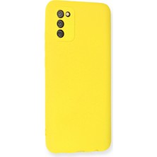 HappyCase  Samsung Galaxy A02S Kılıf Yumuşak Silikon Kılıf - Sarı