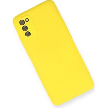 HappyCase  Samsung Galaxy A02S Kılıf Yumuşak Silikon Kılıf - Sarı