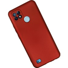 HappyCase  Realme C21 Kılıf Yumuşak Silikon Kılıf - Bordo