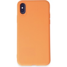 HappyCase  iPhone Xs Kılıf Yumuşak Silikon Kılıf - Turuncu