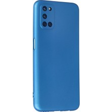 HappyCase  Oppo A72 Kılıf Yumuşak Silikon Kılıf - Mavi