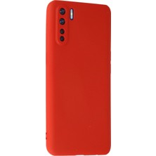 HappyCase  Oppo A91 / Reno 3 Kılıf Yumuşak Silikon Kılıf - Kırmızı