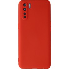 HappyCase  Oppo A91 / Reno 3 Kılıf Yumuşak Silikon Kılıf - Kırmızı