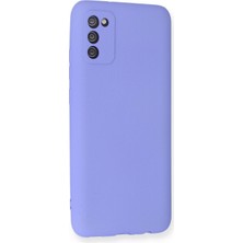 HappyCase  Samsung Galaxy A02S Kılıf Yumuşak Silikon Kılıf - Lila