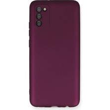 HappyCase  Samsung Galaxy A02S Kılıf Yumuşak Silikon Kılıf - Mürdüm