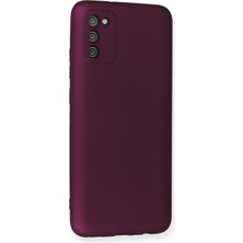 HappyCase  Samsung Galaxy A02S Kılıf Yumuşak Silikon Kılıf - Mürdüm