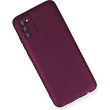 HappyCase  Samsung Galaxy A02S Kılıf Yumuşak Silikon Kılıf - Mürdüm