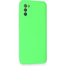 HappyCase  Samsung Galaxy A02S Kılıf Yumuşak Silikon Kılıf - Yeşil