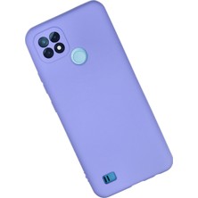 HappyCase  Realme C21 Kılıf Yumuşak Silikon Kılıf - Lila