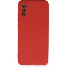 HappyCase  Samsung Galaxy A02S Kılıf Yumuşak Silikon Kılıf - Kırmızı