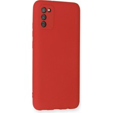 HappyCase  Samsung Galaxy A02S Kılıf Yumuşak Silikon Kılıf - Kırmızı