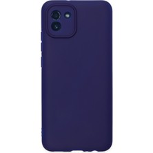 HappyCase  Samsung Galaxy A03 Kılıf Yumuşak Silikon Kılıf - Koyu Mavi