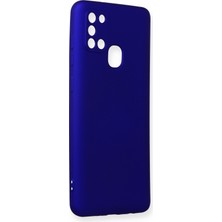 HappyCase  Samsung Galaxy A21S Kılıf Yumuşak Silikon Kılıf - Lacivert