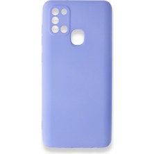 HappyCase  Samsung Galaxy A21S Kılıf Yumuşak Silikon Kılıf - Lila