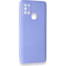 HappyCase  Samsung Galaxy A21S Kılıf Yumuşak Silikon Kılıf - Lila