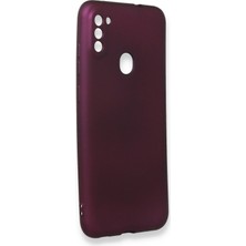 HappyCase  Samsung Galaxy M11 Kılıf Yumuşak Silikon Kılıf - Mürdüm