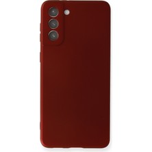 HappyCase  Samsung Galaxy S21 Plus Kılıf Yumuşak Silikon Kılıf - Bordo