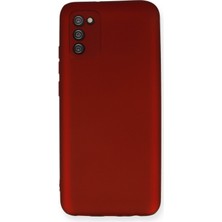 HappyCase  Samsung Galaxy A02S Kılıf Yumuşak Silikon Kılıf - Bordo