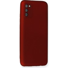 HappyCase  Samsung Galaxy A02S Kılıf Yumuşak Silikon Kılıf - Bordo