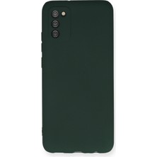 HappyCase  Samsung Galaxy A02S Kılıf Yumuşak Silikon Kılıf - Koyu Yeşil