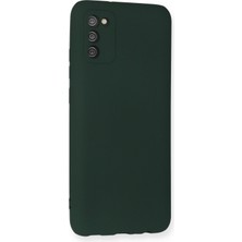 HappyCase  Samsung Galaxy A02S Kılıf Yumuşak Silikon Kılıf - Koyu Yeşil