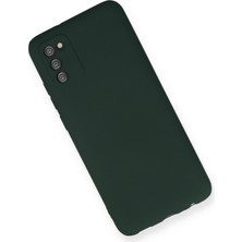 HappyCase  Samsung Galaxy A02S Kılıf Yumuşak Silikon Kılıf - Koyu Yeşil