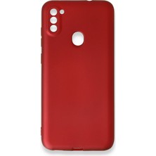 HappyCase  Samsung Galaxy A11 Kılıf Yumuşak Silikon Kılıf - Bordo