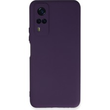 HappyCase  Vivo Y53S Kılıf Yumuşak Silikon Kılıf - Mor