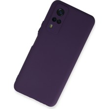 HappyCase  Vivo Y53S Kılıf Yumuşak Silikon Kılıf - Mor