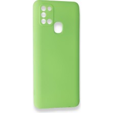 HappyCase  Samsung Galaxy A21S Kılıf Yumuşak Silikon Kılıf - Yeşil