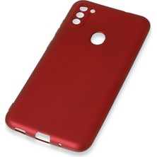 HappyCase  Samsung Galaxy M11 Kılıf Yumuşak Silikon Kılıf - Bordo