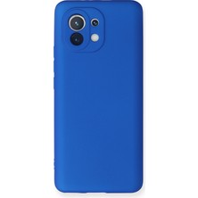 HappyCase  Xiaomi Mi 11 Kılıf Yumuşak Silikon Kılıf - Mavi