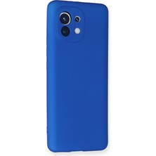 HappyCase  Xiaomi Mi 11 Kılıf Yumuşak Silikon Kılıf - Mavi