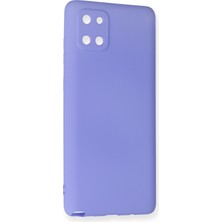 HappyCase  Samsung Galaxy A81 / Note 10 Lite Kılıf Yumuşak Silikon Kılıf - Lila