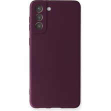 HappyCase  Samsung Galaxy S21 Plus Kılıf Yumuşak Silikon Kılıf - Mürdüm