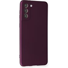 HappyCase  Samsung Galaxy S21 Plus Kılıf Yumuşak Silikon Kılıf - Mürdüm