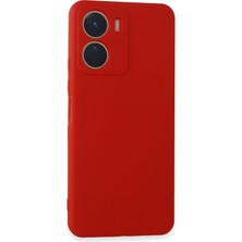 HappyCase  Vivo Y16 Kılıf Yumuşak Silikon Kılıf - Kırmızı