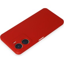 HappyCase  Vivo Y16 Kılıf Yumuşak Silikon Kılıf - Kırmızı