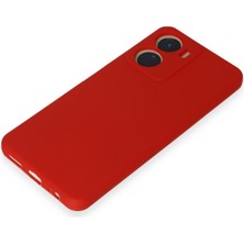 HappyCase  Vivo Y16 Kılıf Yumuşak Silikon Kılıf - Kırmızı